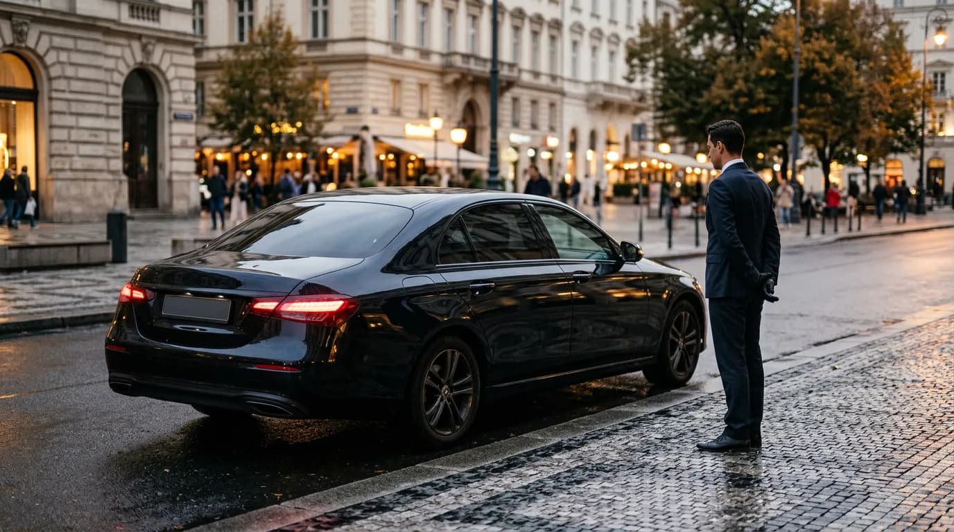 Limousine vor dem Flughafen Zürich